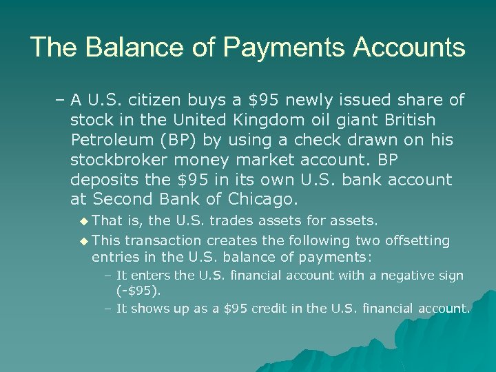The Balance of Payments Accounts – A U. S. citizen buys a $95 newly