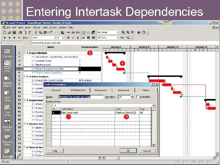Entering Intertask Dependencies 17 