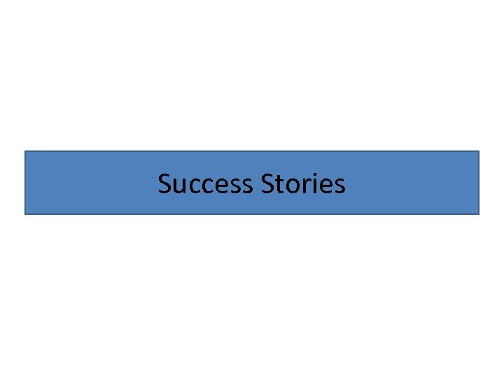 Success Stories 