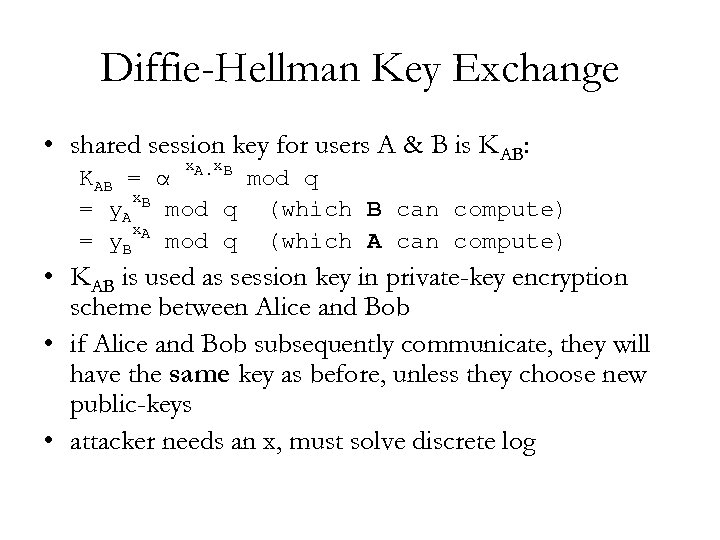 INCS 741 Cryptography Key Management and Diffie Hellman