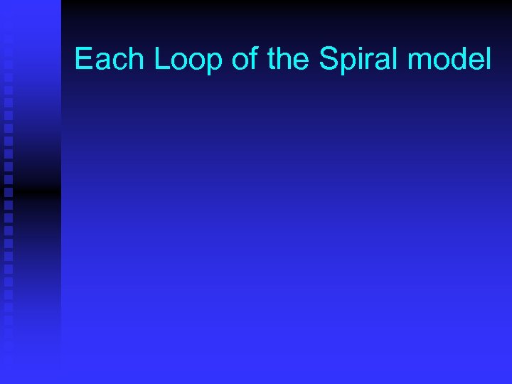 Each Loop of the Spiral model 