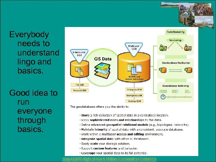 Everybody needs to understand lingo and basics. Good idea to run everyone through basics.