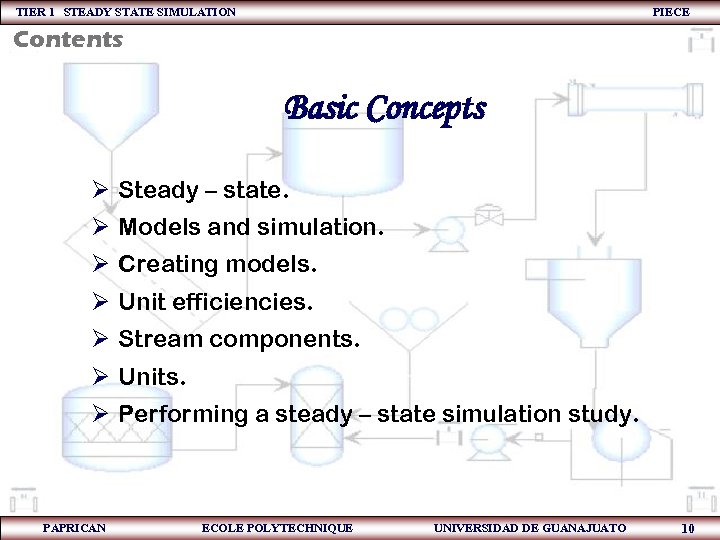 TIER 1 STEADY STATE SIMULATION PIECE Contents Basic Concepts Ø Steady – state. Ø