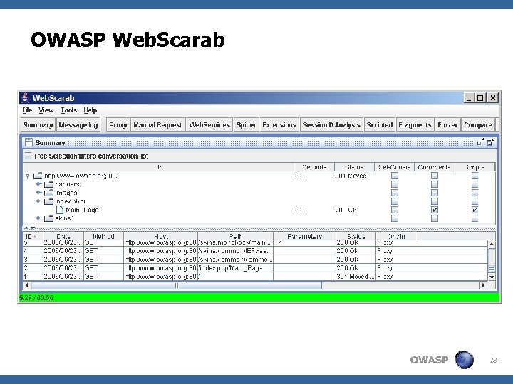 OWASP Web. Scarab OWASP 28 