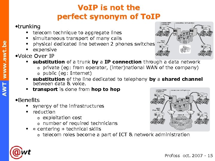 Vo. IP is not the perfect synonym of To. IP AWT www. awt. be