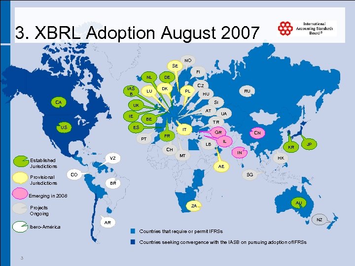 3. XBRL Adoption August 2007 NO SE FI NL IAS B CA LU DE