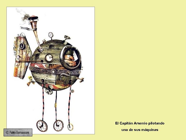 El Capitán Arsenio pilotando una de sus máquinas 