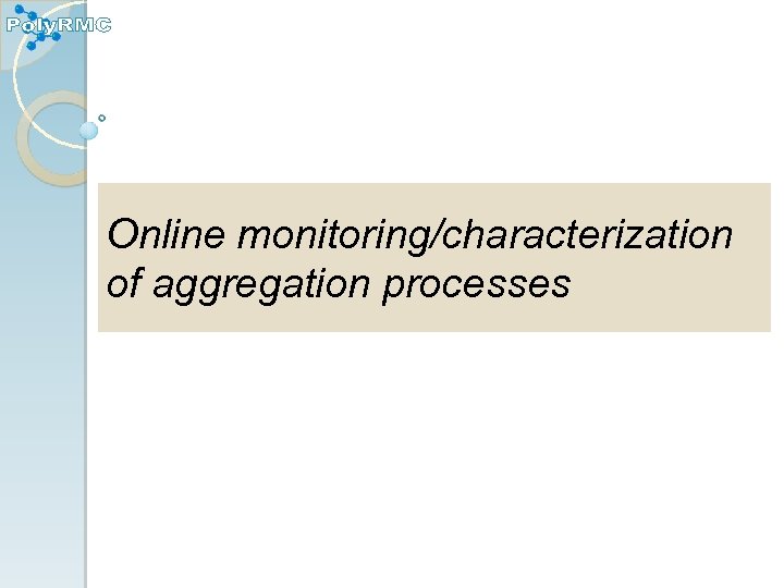 Online monitoring/characterization of aggregation processes 