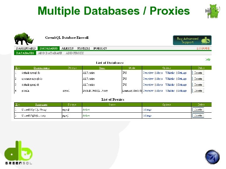 Multiple Databases / Proxies 