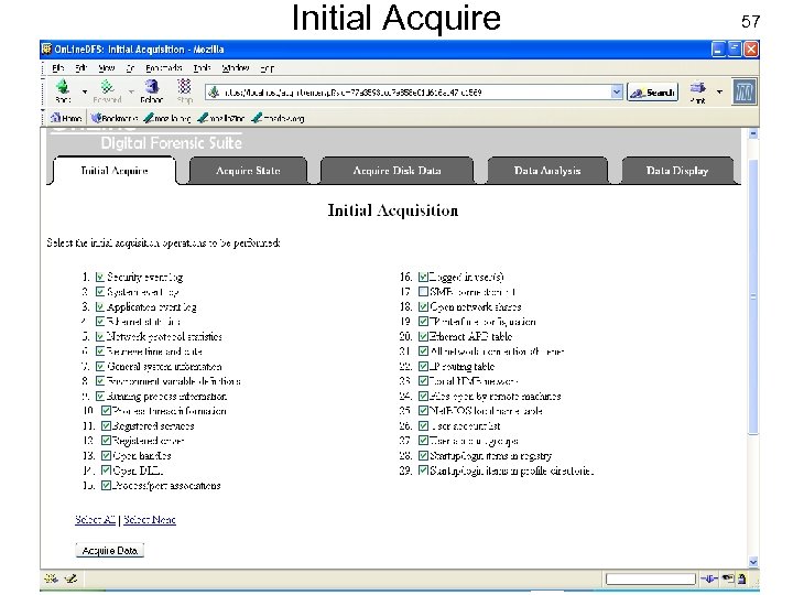 Initial Acquire USENIX Security 2007 57 © Copyright 2007 by Frank Adelstein and Golden