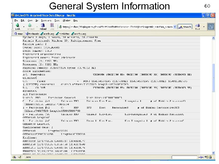 General System Information USENIX Security 2007 60 © Copyright 2007 by Frank Adelstein and