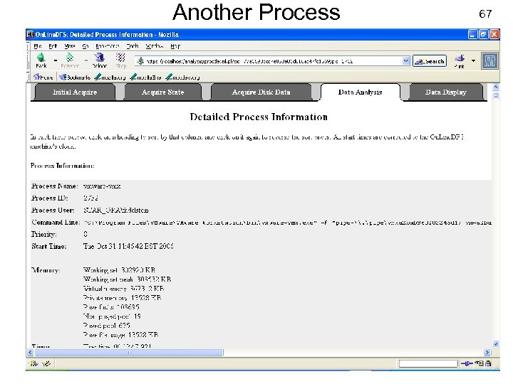 Another Process USENIX Security 2007 67 © Copyright 2007 by Frank Adelstein and Golden