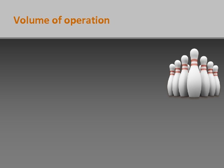 Volume of operation 