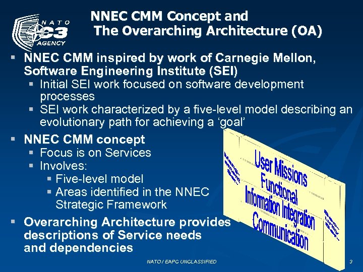 NNEC CMM Concept and The Overarching Architecture (OA) § NNEC CMM inspired by work