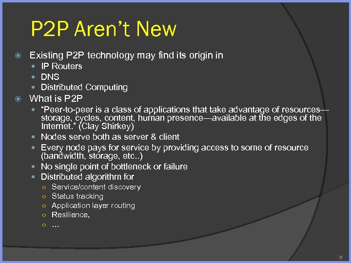 P 2 P Aren’t New Existing P 2 P technology may find its origin