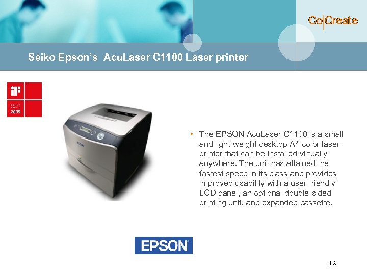 Seiko Epson’s Acu. Laser C 1100 Laser printer • The EPSON Acu. Laser C