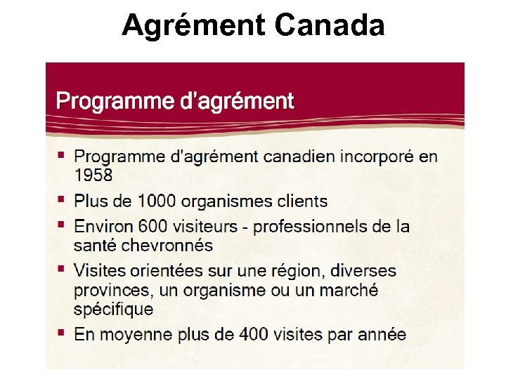 Agrément Canada 