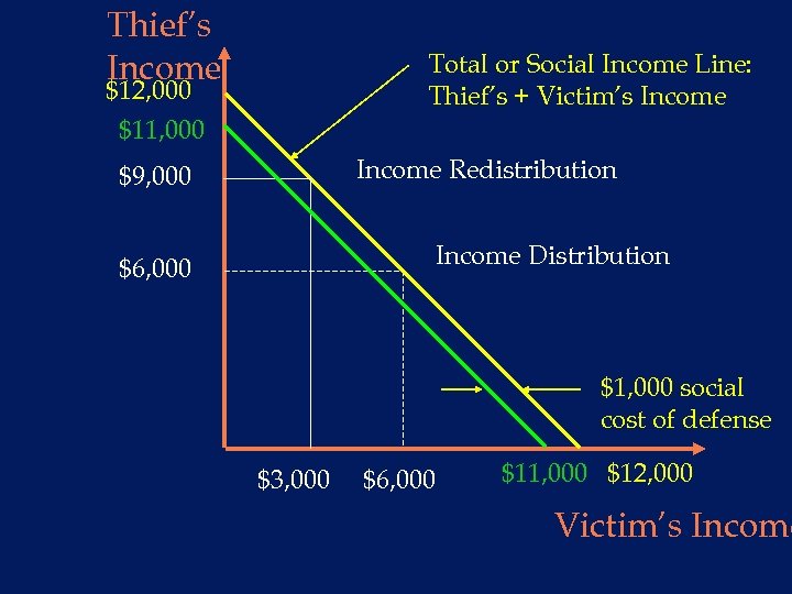 Thief’s Income Total or Social Income Line: Thief’s + Victim’s Income $12, 000 $11,