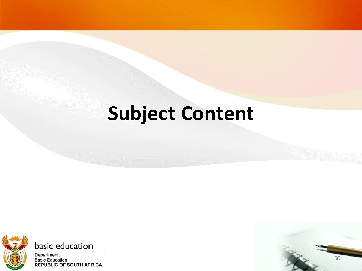 Subject Content 50 