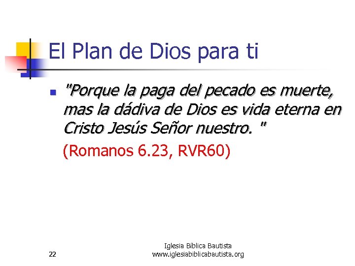 El Plan de Dios para ti n 