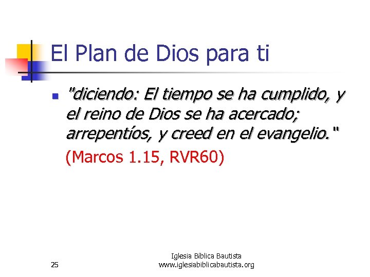 El Plan de Dios para ti n 