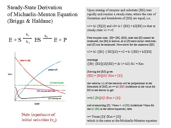 Steady-State Derivation of Michaelis-Menton Equation (Briggs & Haldane) Upon mixing of enzyme and substrate