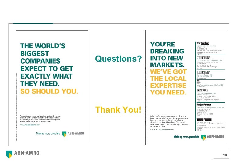 Questions? Thank You! 28 