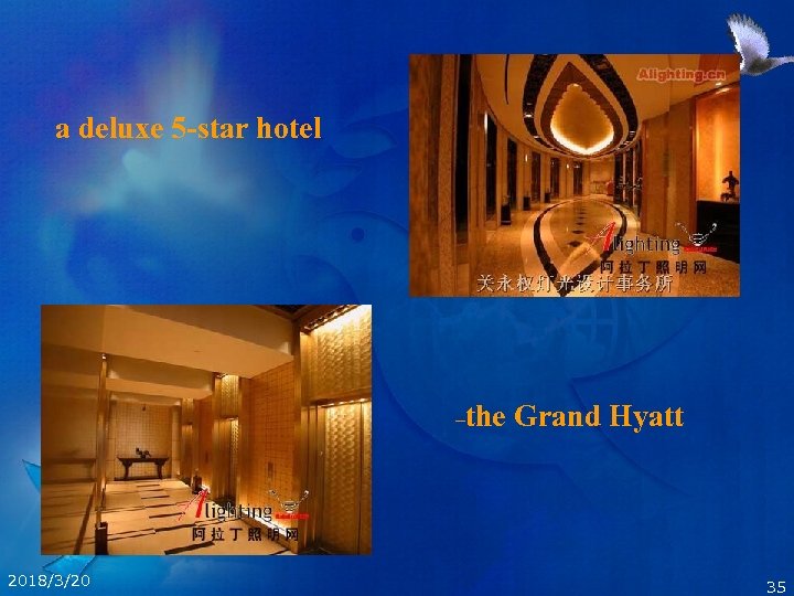 a deluxe 5 -star hotel –the 2018/3/20 Grand Hyatt 35 