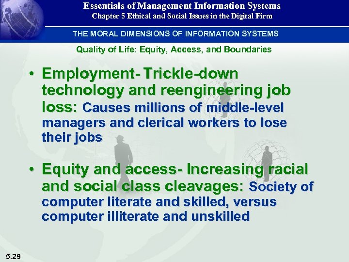 Essentials of Management Information Systems Chapter 5 Ethical and Social Issues in the Digital