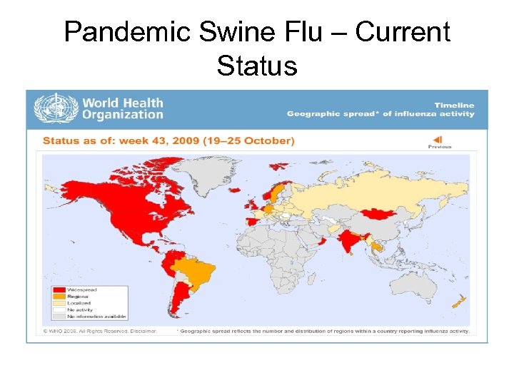 Pandemic Swine Flu – Current Status 