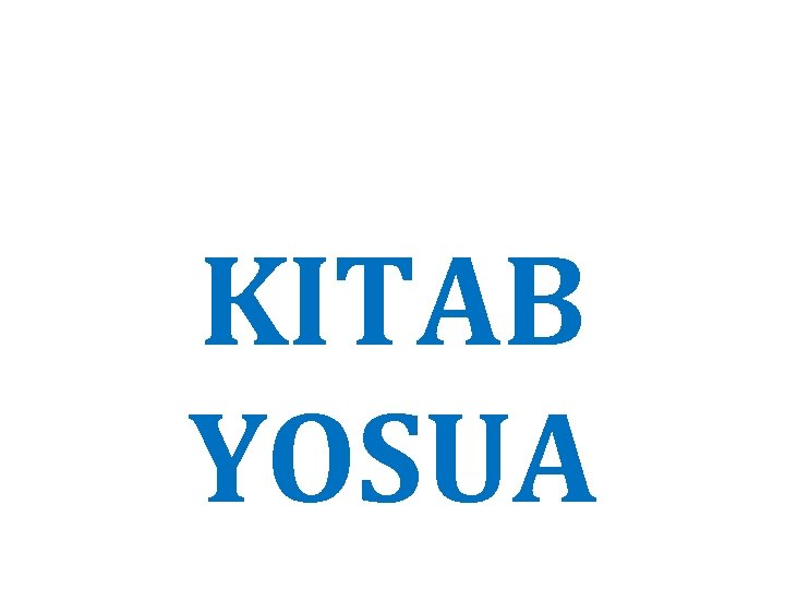 KITAB YOSUA 