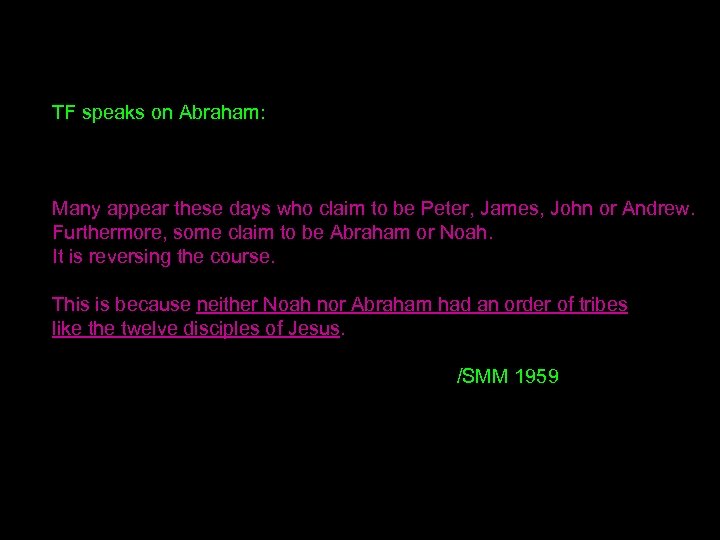 TF speaks on Abraham: Many appear these days who claim to be Peter, James,