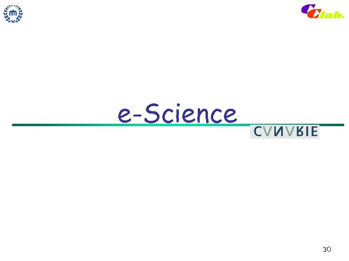 e-Science 30 