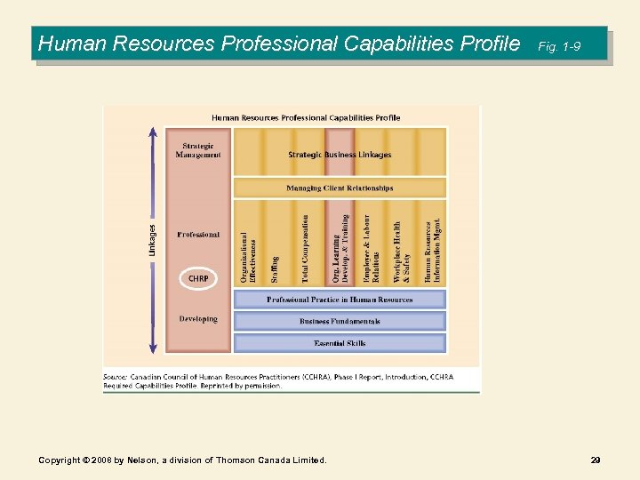 Human Resources Professional Capabilities Profile Copyright © 2008 by Nelson, a division of Thomson