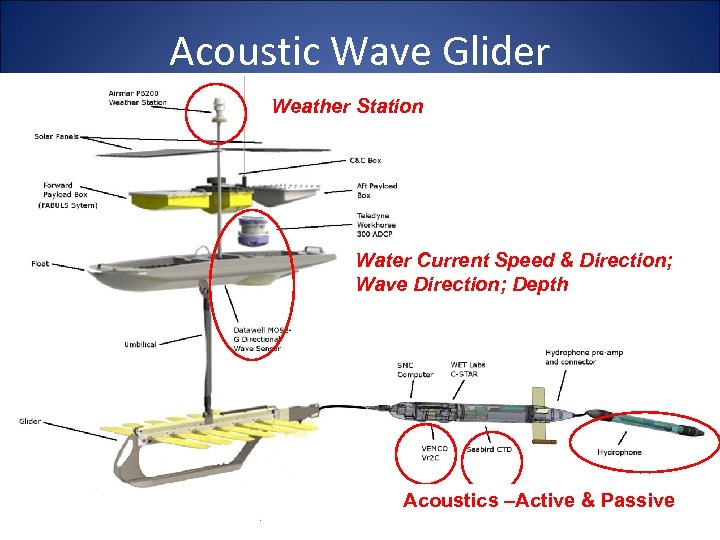 Acoustic Wave Glider Weather Station Water Current Speed & Direction; Wave Direction; Depth Acoustics