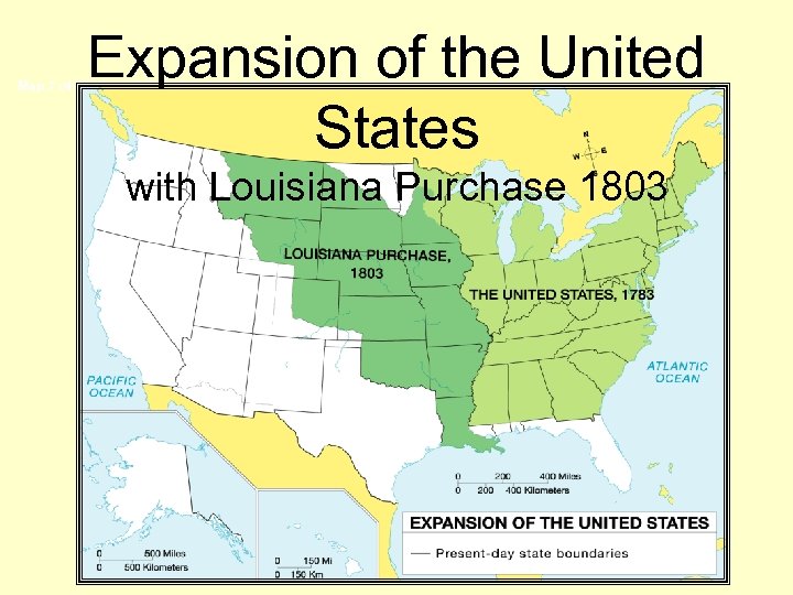 Expansion of the United States Map 7 of 45 with Louisiana Purchase 1803 