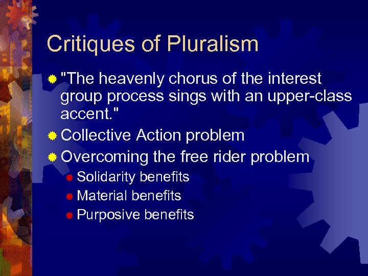 Critiques of Pluralism ® 