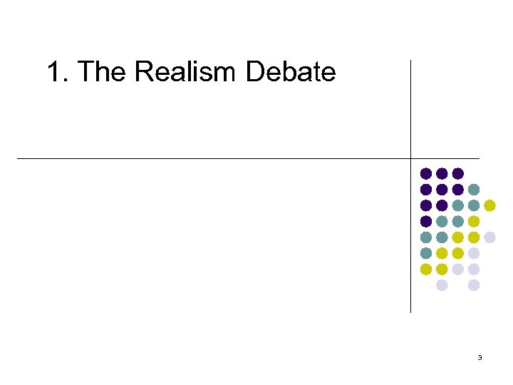 1. The Realism Debate 3 