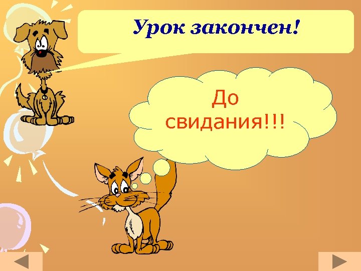 Урок закончен! До свидания!!! 