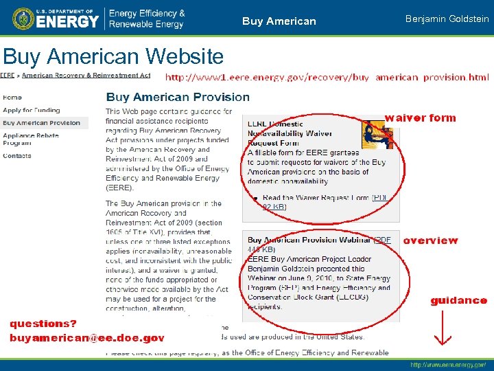 Buy American Website Benjamin Goldstein 