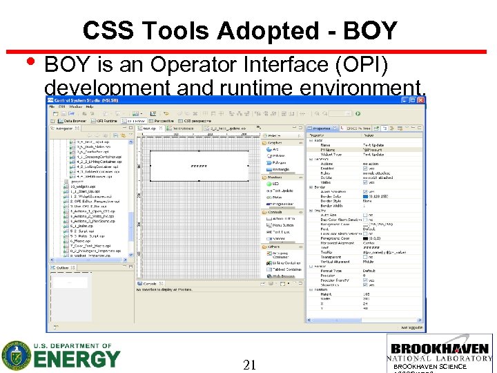 CSS Tools Adopted - BOY • BOY is an Operator Interface (OPI) development and