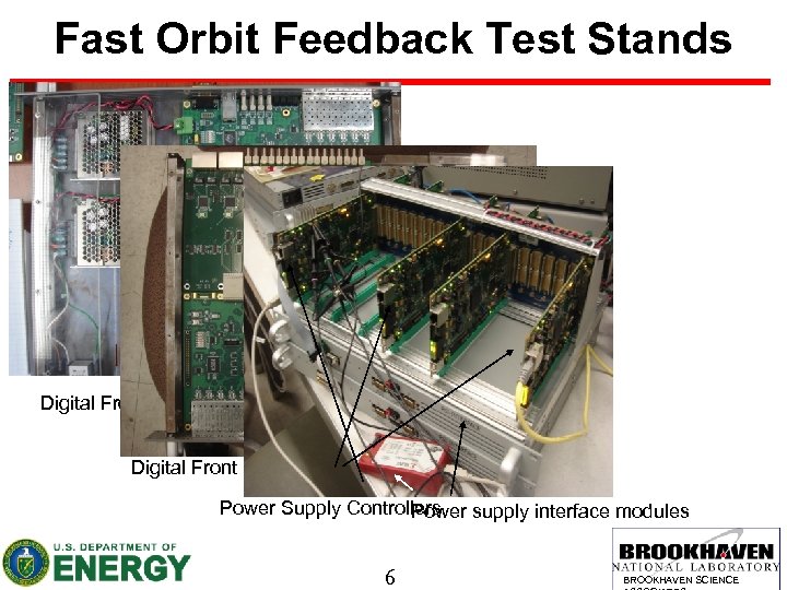 Fast Orbit Feedback Test Stands Digital Front End Board and BPM analog electronics Digital