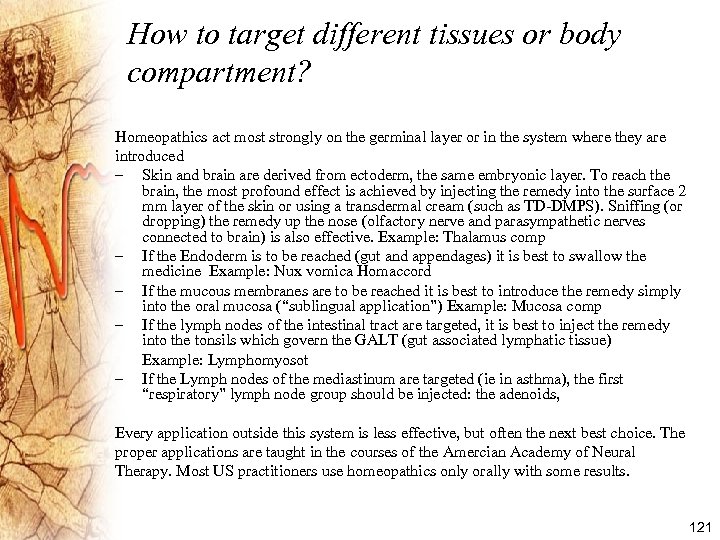 How to target different tissues or body compartment? Homeopathics act most strongly on the