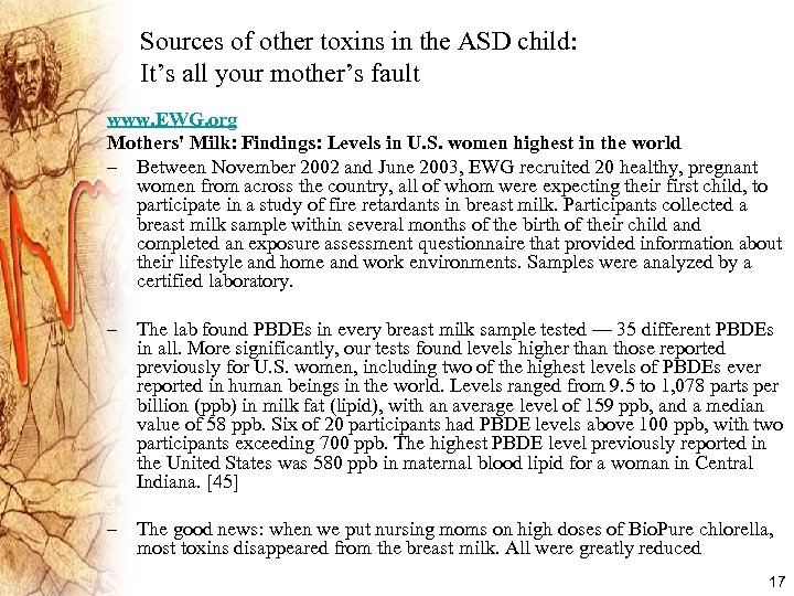 Sources of other toxins in the ASD child: It’s all your mother’s fault www.
