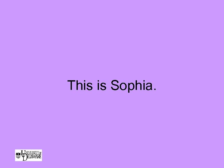 This is Sophia. 