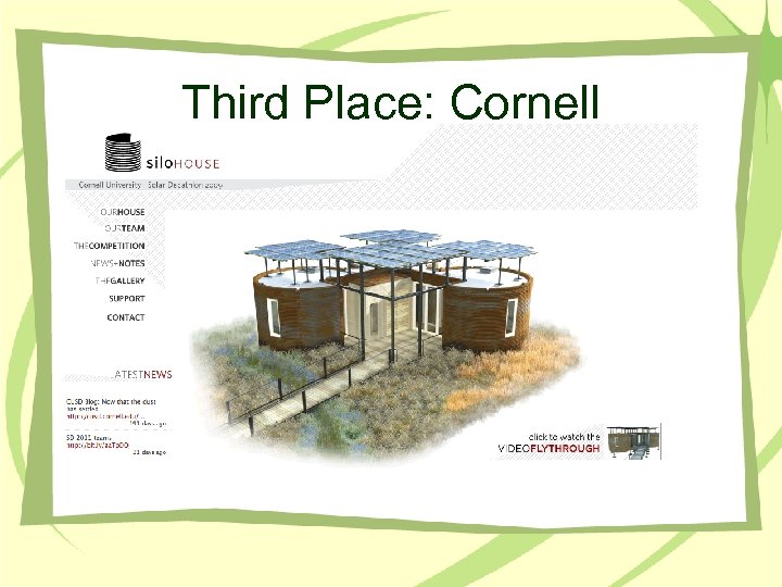 Third Place: Cornell 