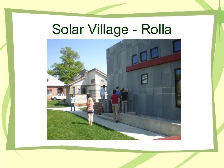 Solar Village - Rolla 