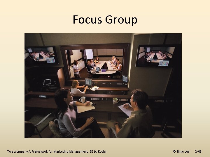 Focus Group To accompany A Framework for Marketing Management, 5 E by Kotler ©