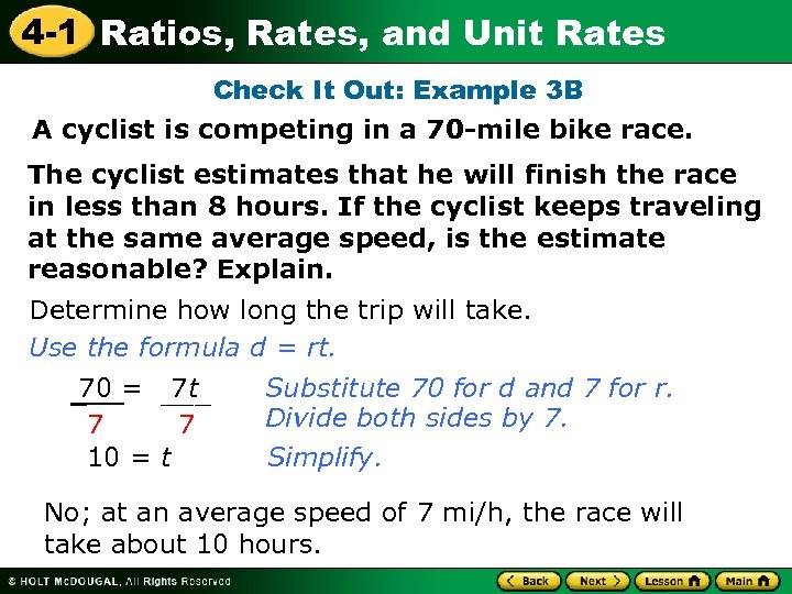 4 -1 Ratios, Rates, and Unit Rates Check It Out: Example 3 B A