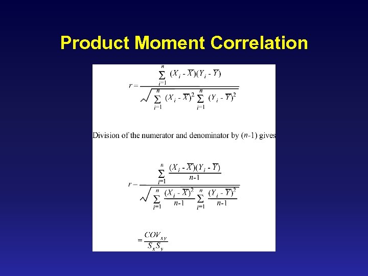 Product Moment Correlation 